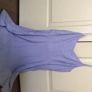 Purple and white sundress